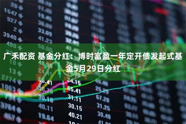 广禾配资 基金分红：博时富盈一年定开债发起式基金5月29日分红