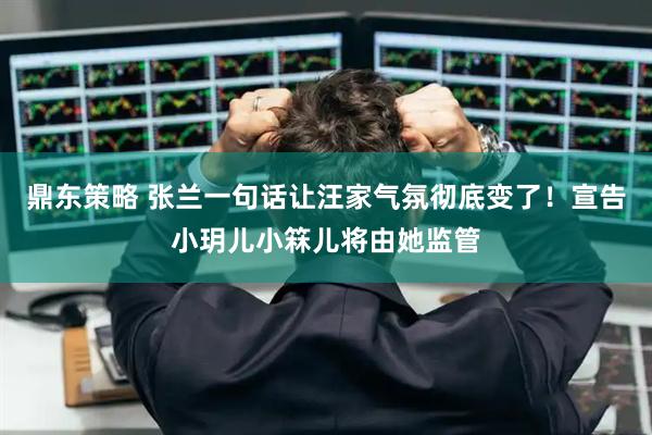 鼎东策略 张兰一句话让汪家气氛彻底变了！宣告小玥儿小箖儿将由她监管